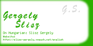gergely slisz business card